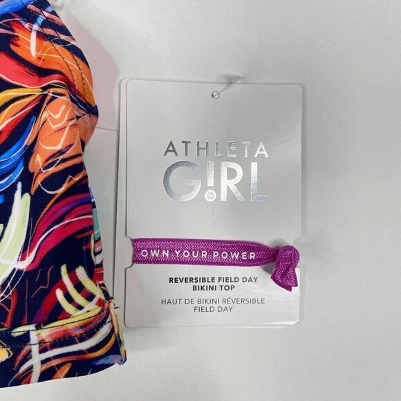 Athleta Girl Swim Top Reversible Field Day Bikini Top Size XL NWT - Picture 7 of 7